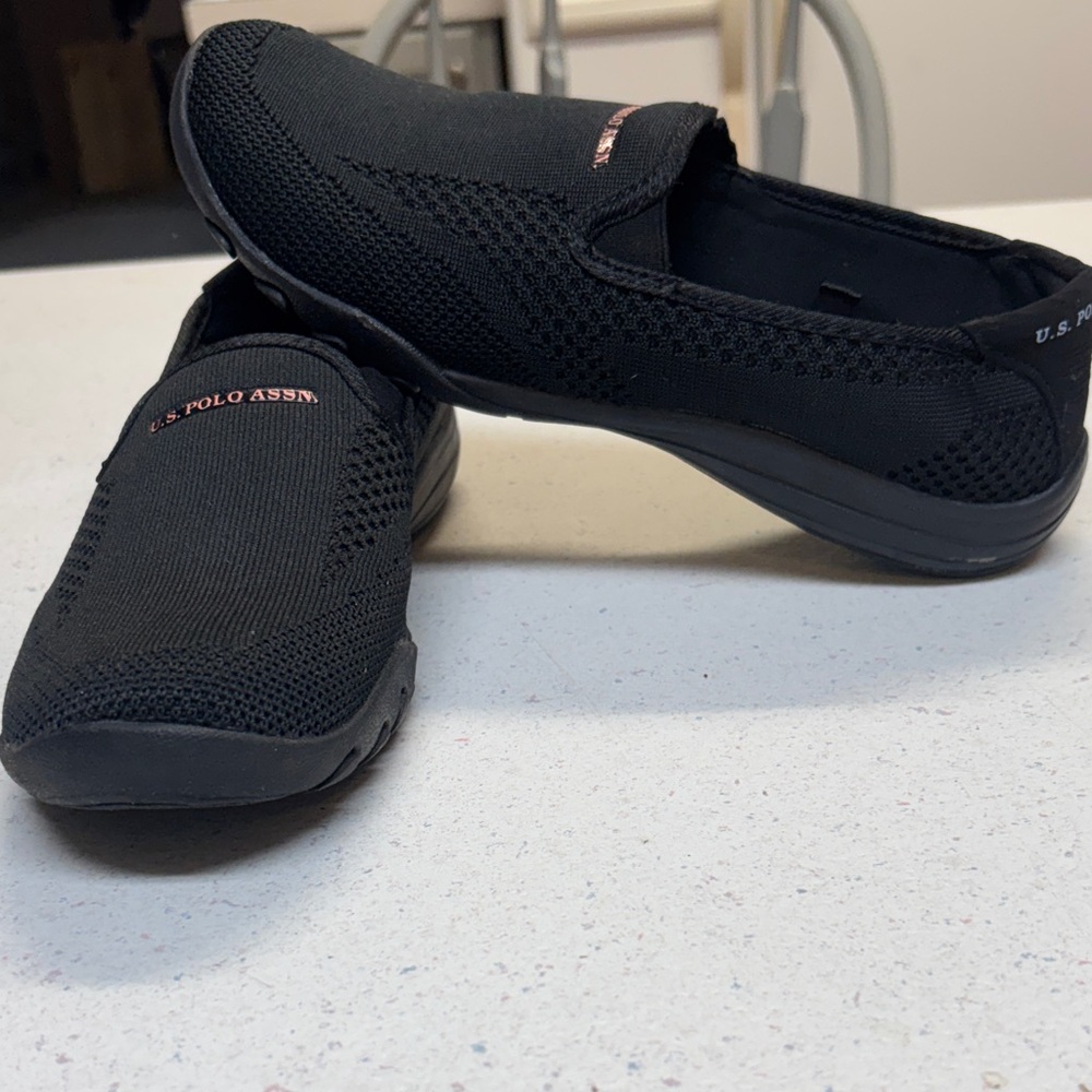 U.S. Polo Assn. Black Women's Slip-On Flats